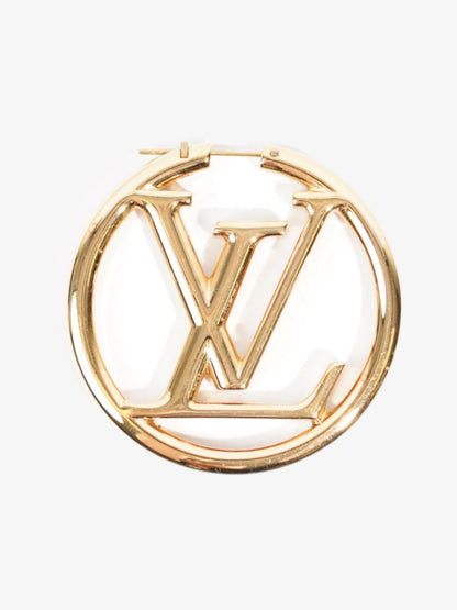 Louis Vuitton Louise Hoops Gold Base Metal GM