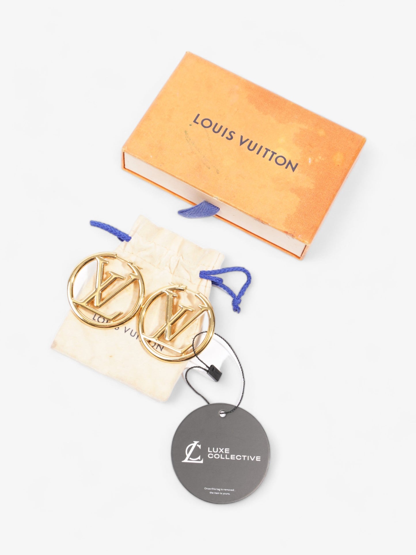 Louis Vuitton Louise Hoops Gold Base Metal GM