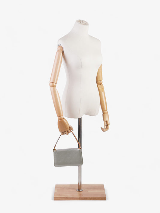 Louis Vuitton Pochette Mini Monogram Vernis / Silver Patent Leather