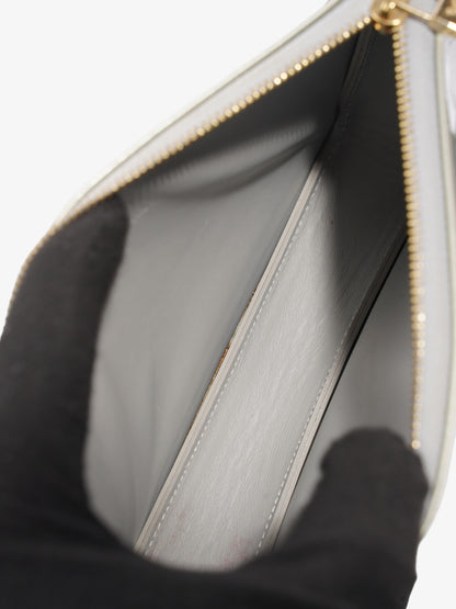 Louis Vuitton Pochette Mini Monogram Vernis / Silver Patent Leather