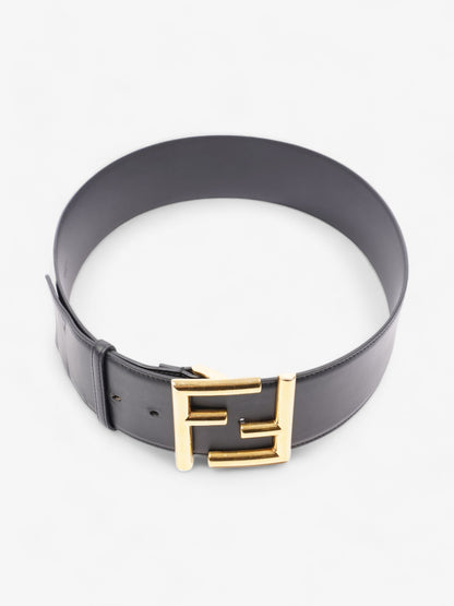 Fendi FF-Motif Wide Belt Black / Gold Leather 85cm / 34"