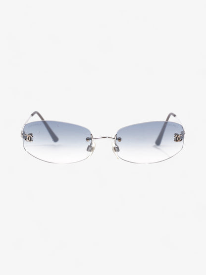 Chanel Transparent Classic Sunglasses Silver Acetate 130mm
