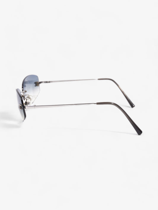 Chanel Transparent Classic Sunglasses Silver Acetate 130mm