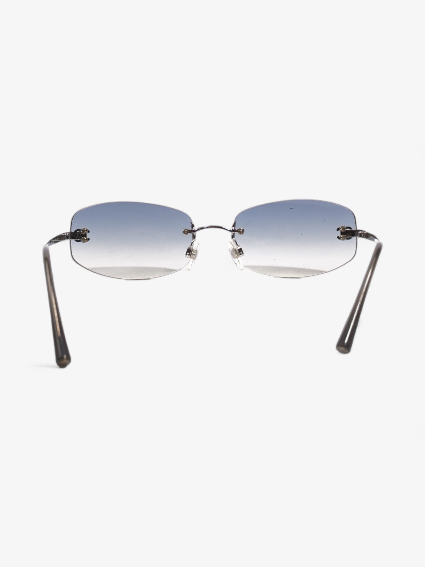 Chanel Transparent Classic Sunglasses Silver Acetate 130mm