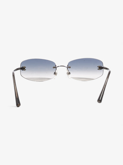 Chanel Transparent Classic Sunglasses Silver Acetate 130mm