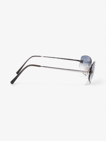 Chanel Transparent Classic Sunglasses Silver Acetate 130mm