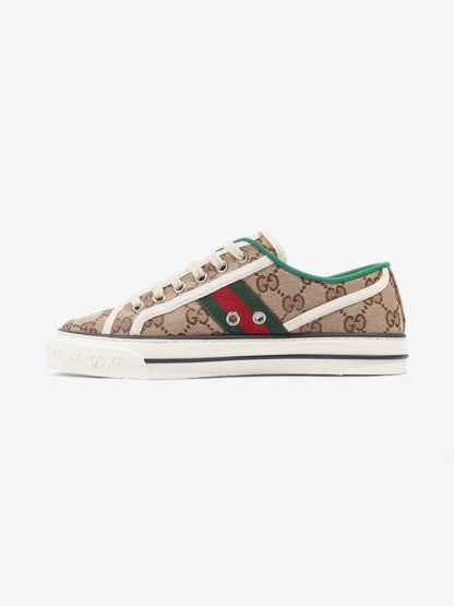 Gucci Tennis 1977 Sneakers Beige Monogram / White / Green Canvas EU 36.5 UK 3.5
