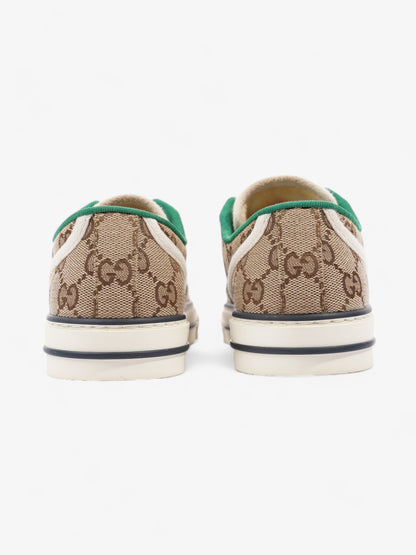 Gucci Tennis 1977 Sneakers Beige Monogram / White / Green Canvas EU 36.5 UK 3.5
