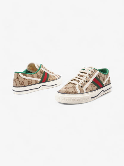 Gucci Tennis 1977 Sneakers Beige Monogram / White / Green Canvas EU 36.5 UK 3.5