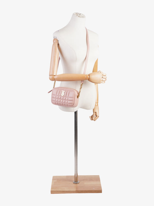 Burberry Lola Camera Bag Dusty Pink Leather Mini