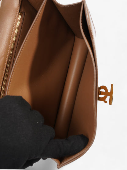 Burberry TB Logo Bag Tan Leather
