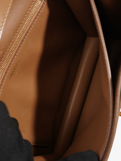 Burberry TB Logo Bag Tan Leather