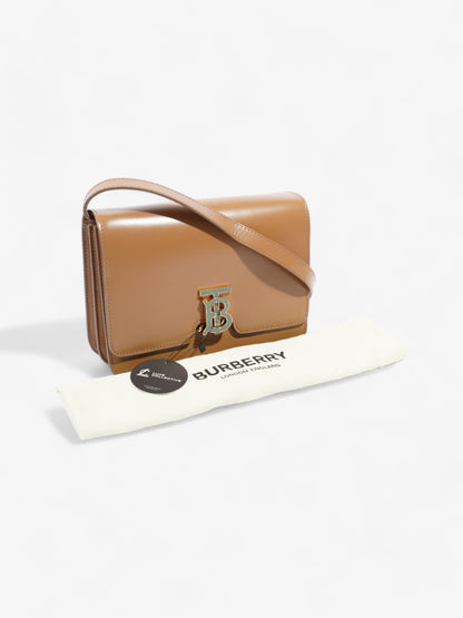 Burberry TB Logo Bag Tan Leather