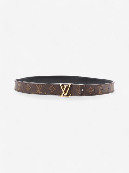 Louis Vuitton LV Initiales Reversible Belt Monogram / Black / Gold Coated Canvas 65cm / 26"