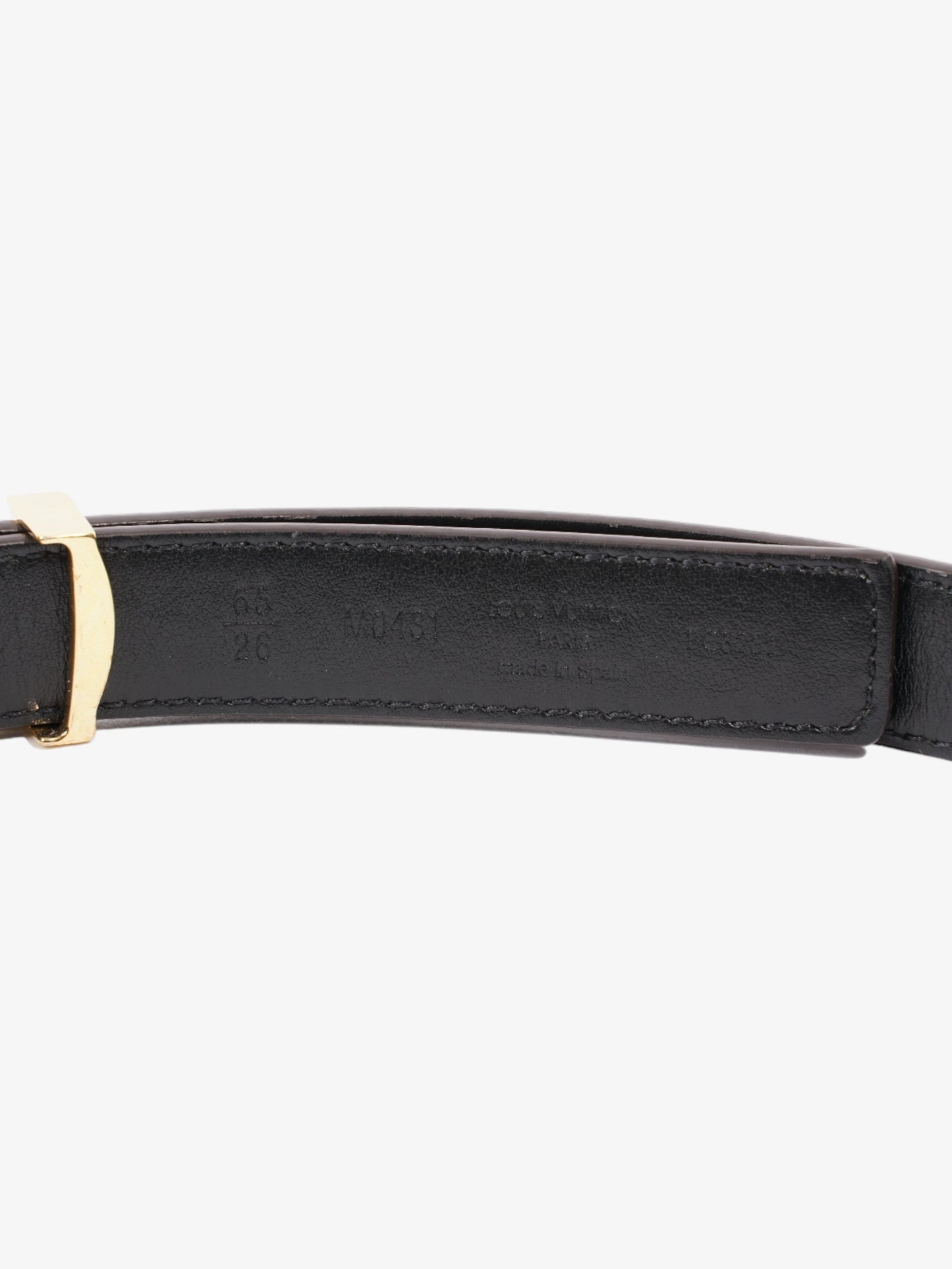 Louis Vuitton LV Initiales Reversible Belt Monogram / Black / Gold Coated Canvas 65cm / 26"
