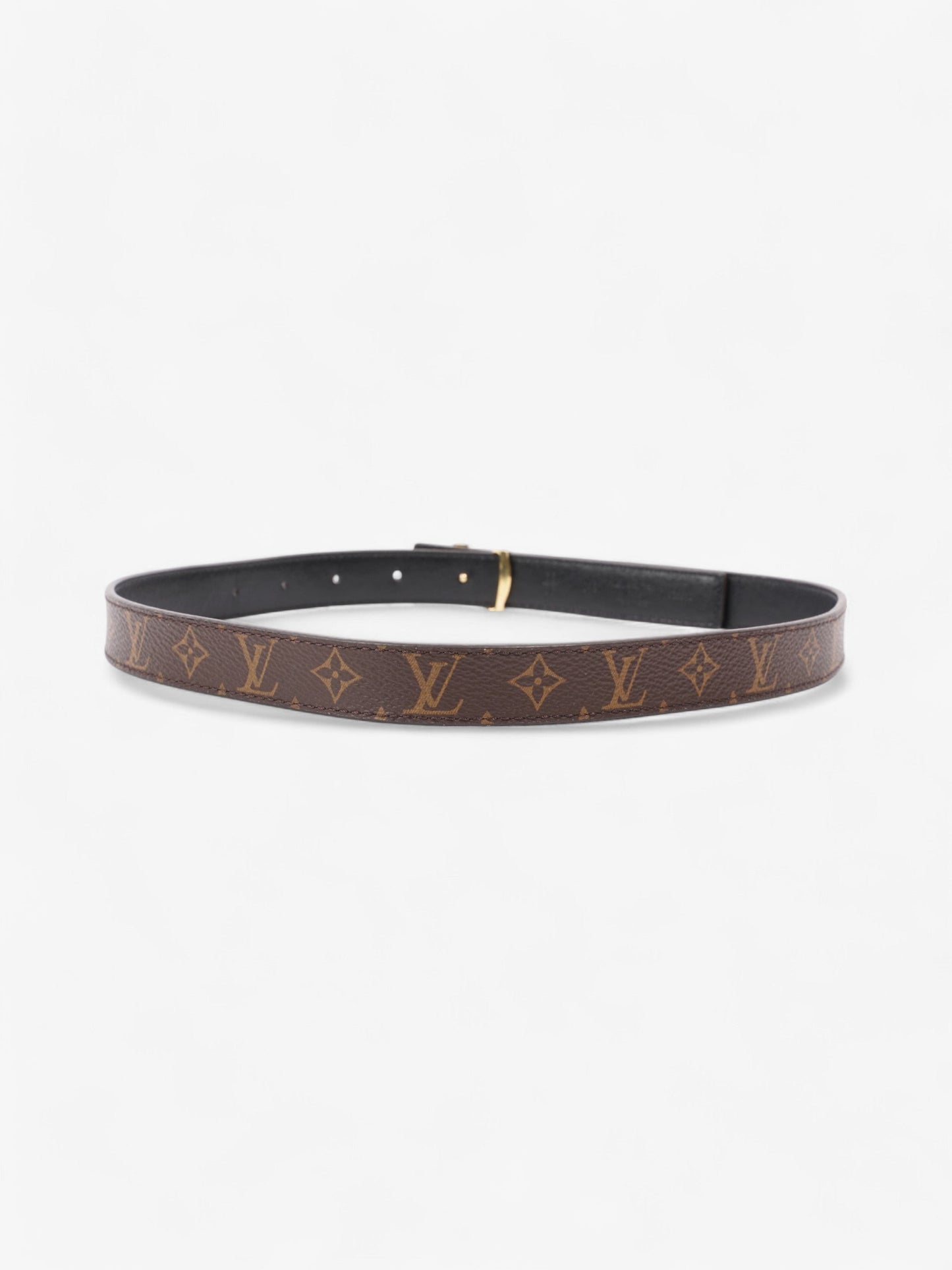 Louis Vuitton LV Initiales Reversible Belt Monogram / Black / Gold Coated Canvas 65cm / 26"