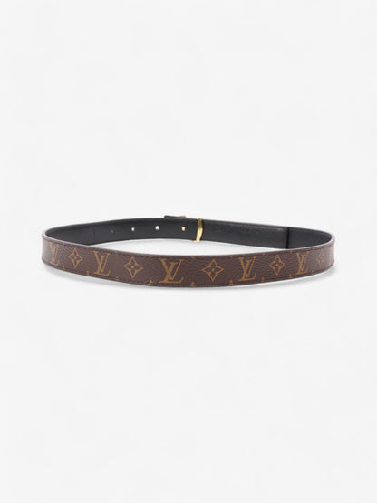 Louis Vuitton LV Initiales Reversible Belt Monogram / Black / Gold Coated Canvas 65cm / 26"