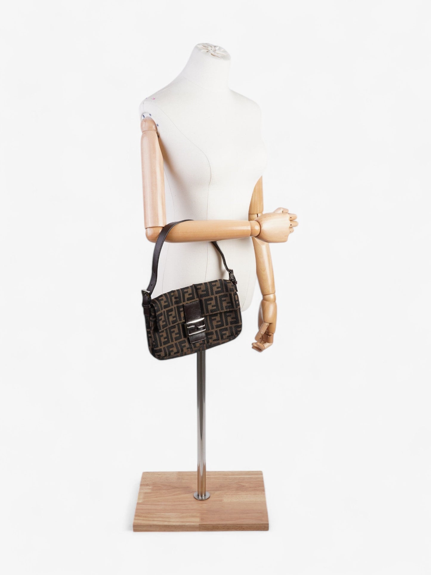Fendi Zucca Baguette Tobacco / Dark Brown Cotton