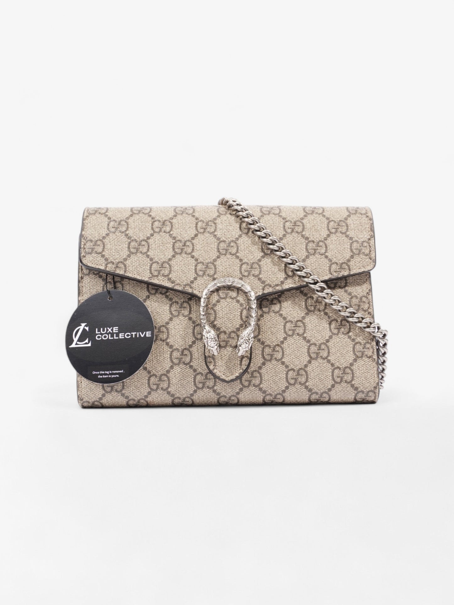 Gucci Dionysus Chain Wallet GG Supreme Coated Canvas