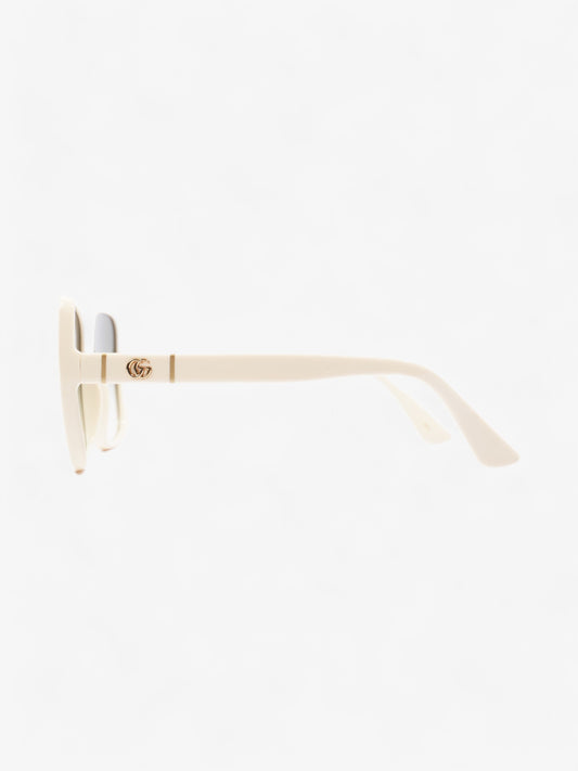 Gucci Oversized Sunglasses Cream Acetate 145mm