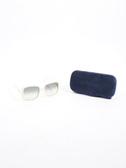 Gucci Oversized Sunglasses Cream Acetate 145mm
