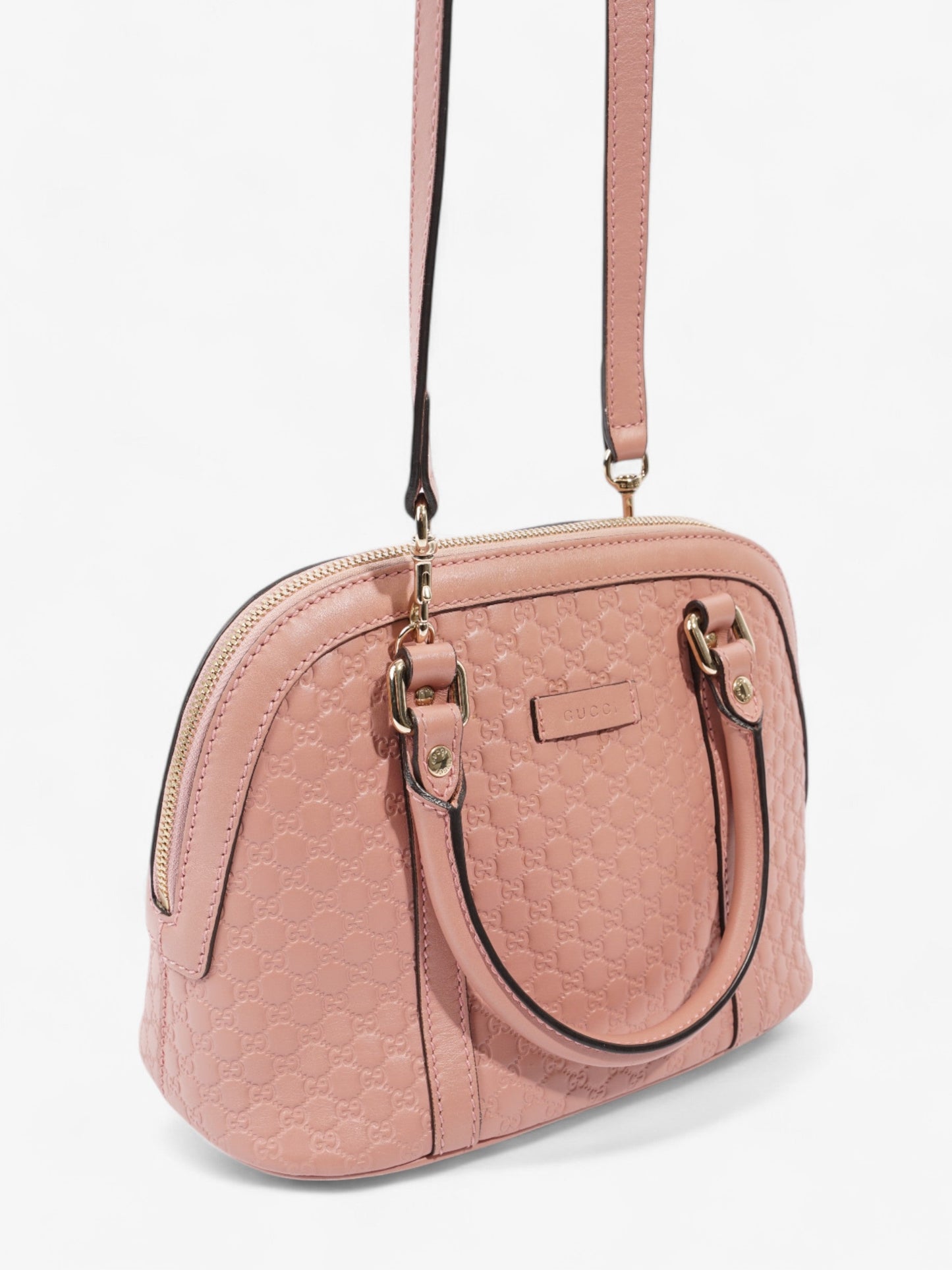 Gucci Dome Bag Pink Guccissima Leather Mini