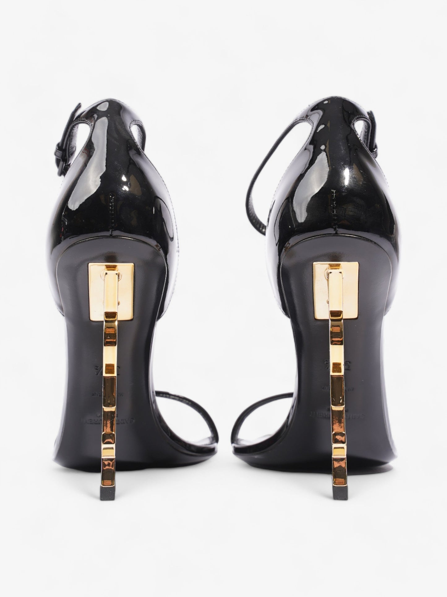 Saint Laurent Opyum 110mm Black / Gold Leather EU 37.5 UK 4.5