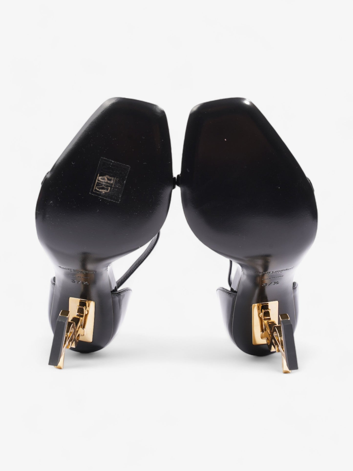 Saint Laurent Opyum 110mm Black / Gold Leather EU 37.5 UK 4.5