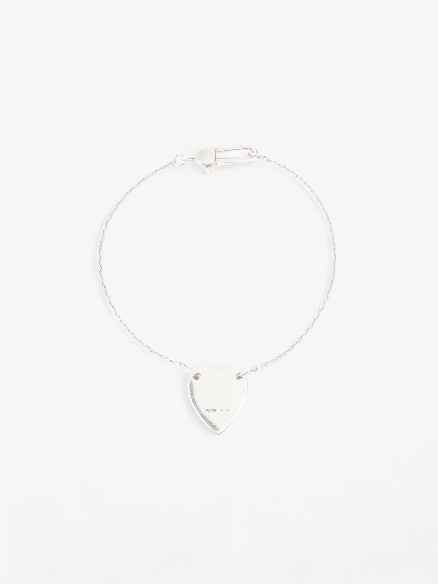 Gucci Trademark Heart Bracelet Silver Silver Sterling 17