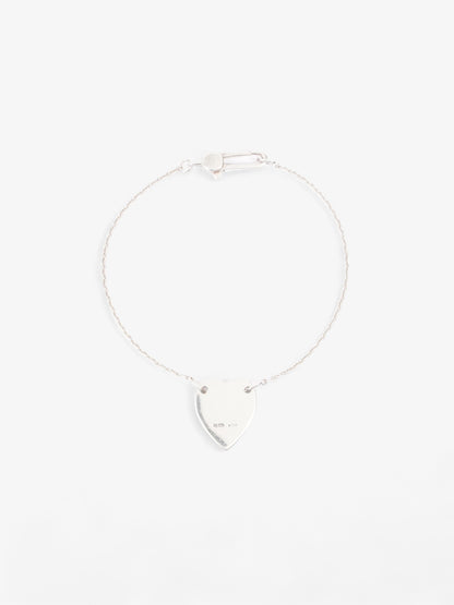 Gucci Trademark Heart Bracelet Silver Silver Sterling 17