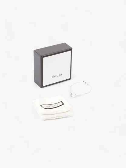 Gucci Trademark Heart Bracelet Silver Silver Sterling 17