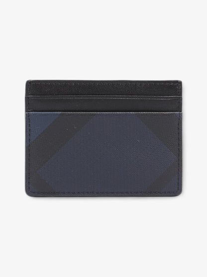 Burberry London Check Card Holder Navy Blue / Black Polyurethane