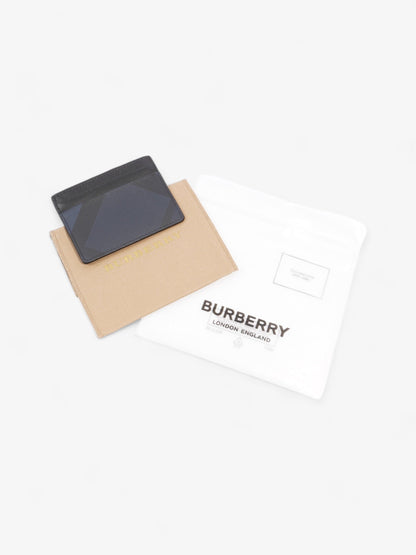 Burberry London Check Card Holder Navy Blue / Black Polyurethane