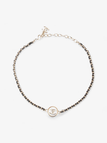 Chanel CC Chain Choker Black / Gold Base Metal 30cm
