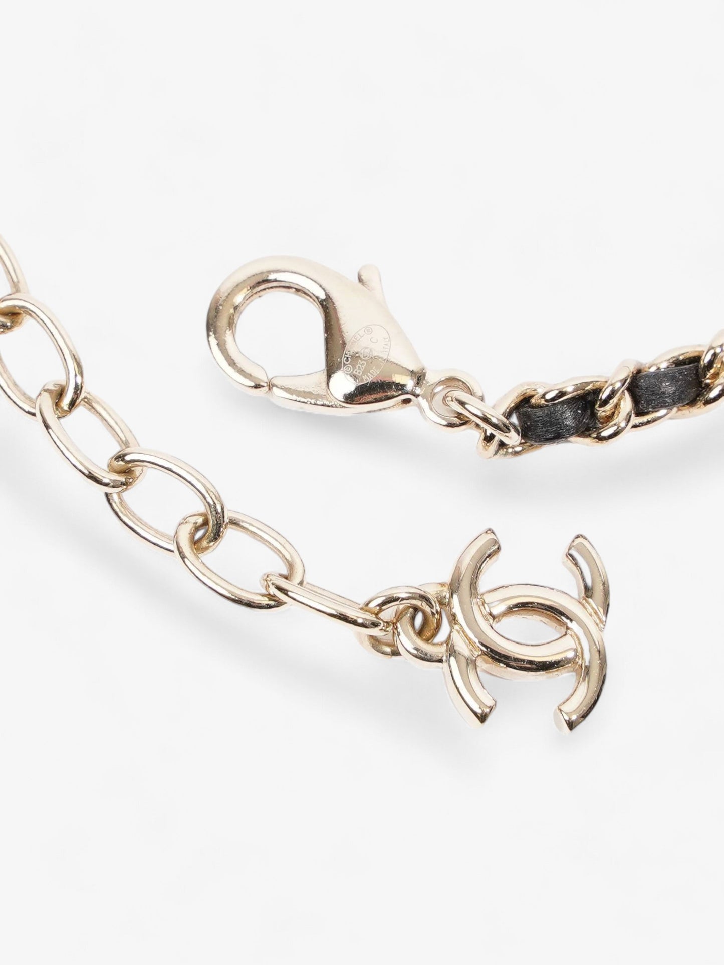 Chanel CC Chain Choker Black / Gold Base Metal 30cm