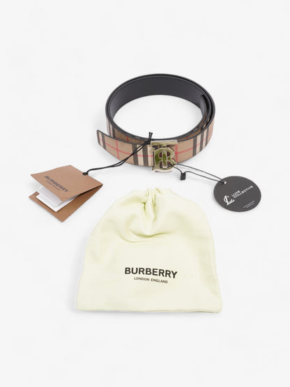 Burberry Reversible Check Belt Vintage Check Coated Canvas 90cm 36"