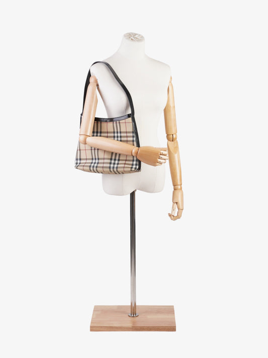 Burberry Check Shoulder Bag Nova Check Canvas