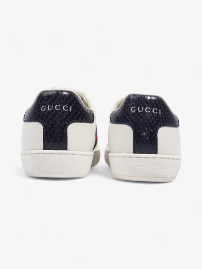 Gucci Ace Sneakers White / Navy Blue / Red Leather EU 37 UK 4