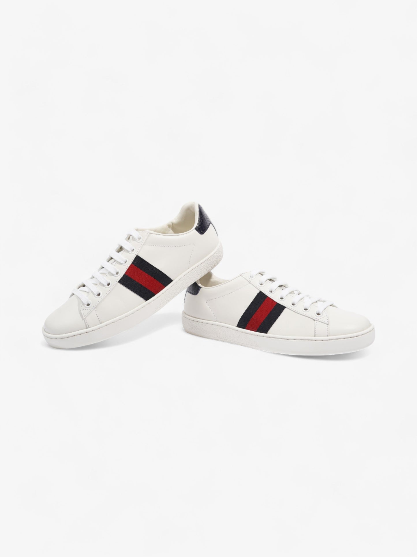 Gucci Ace Sneakers White / Navy Blue / Red Leather EU 37 UK 4