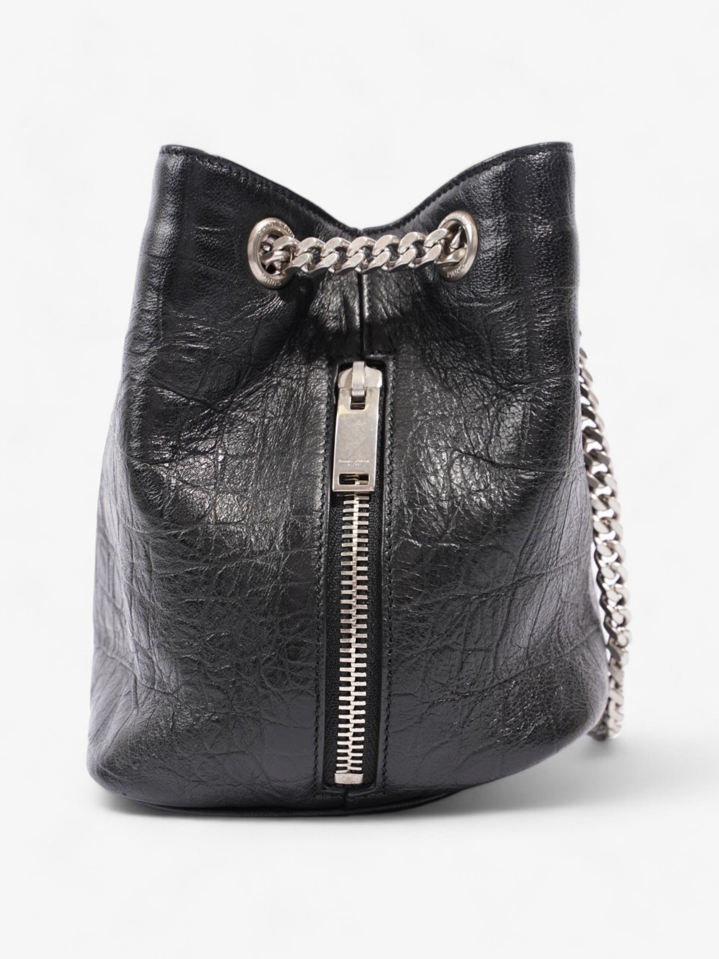 Saint Laurent Emmanuelle Baby Black Embossed Leather