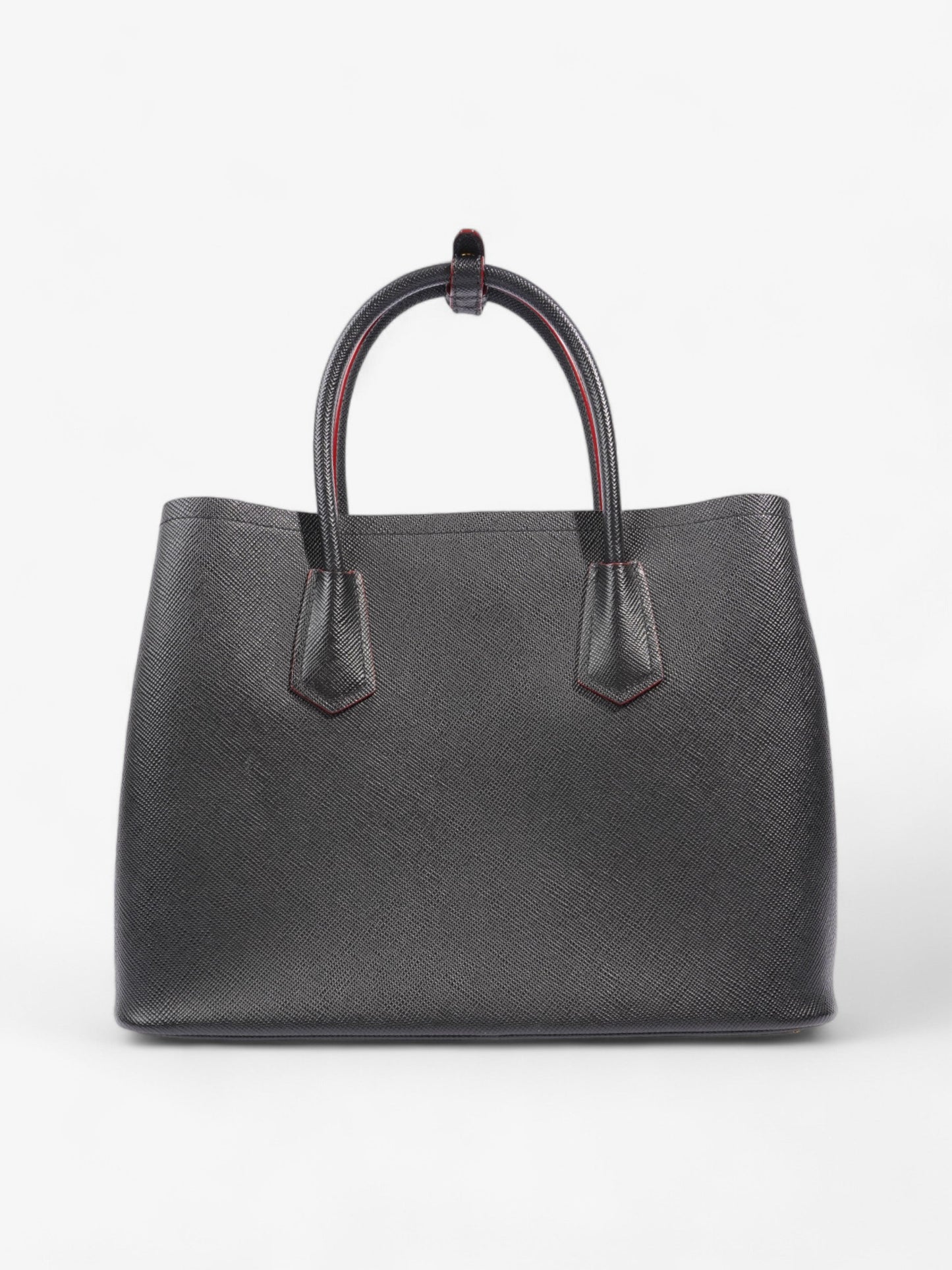 Prada Double Tote Black Saffiano Leather Medium