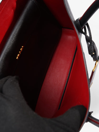Prada Double Tote Black Saffiano Leather Medium