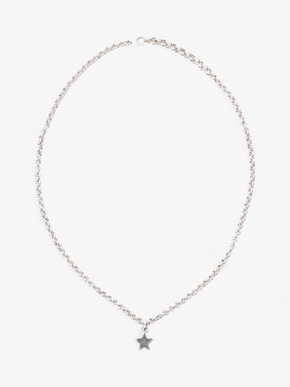 Gucci Star Pendant Necklace Silver Silver Sterling