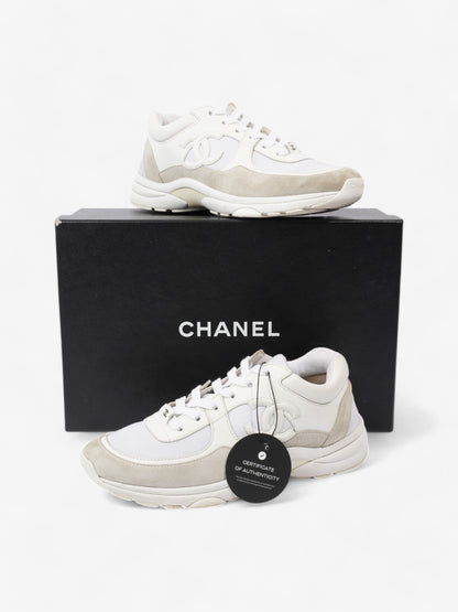 Chanel CC Logo Sneakers White  Suede EU 39 UK 6