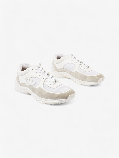 Chanel CC Logo Sneakers White  Suede EU 39 UK 6