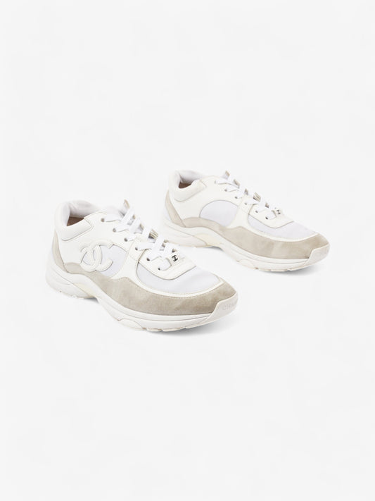 Chanel CC Logo Sneakers White  Suede EU 39 UK 6