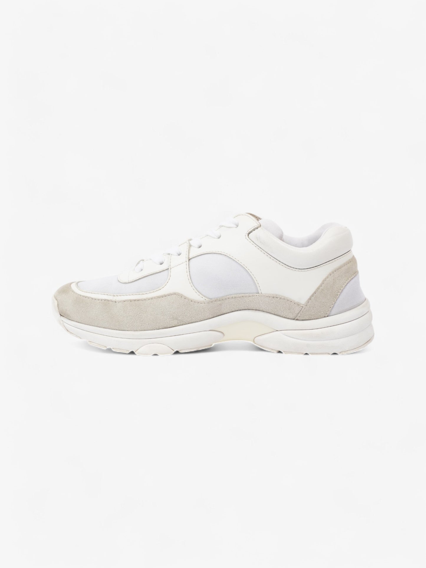 Chanel CC Logo Sneakers White  Suede EU 39 UK 6