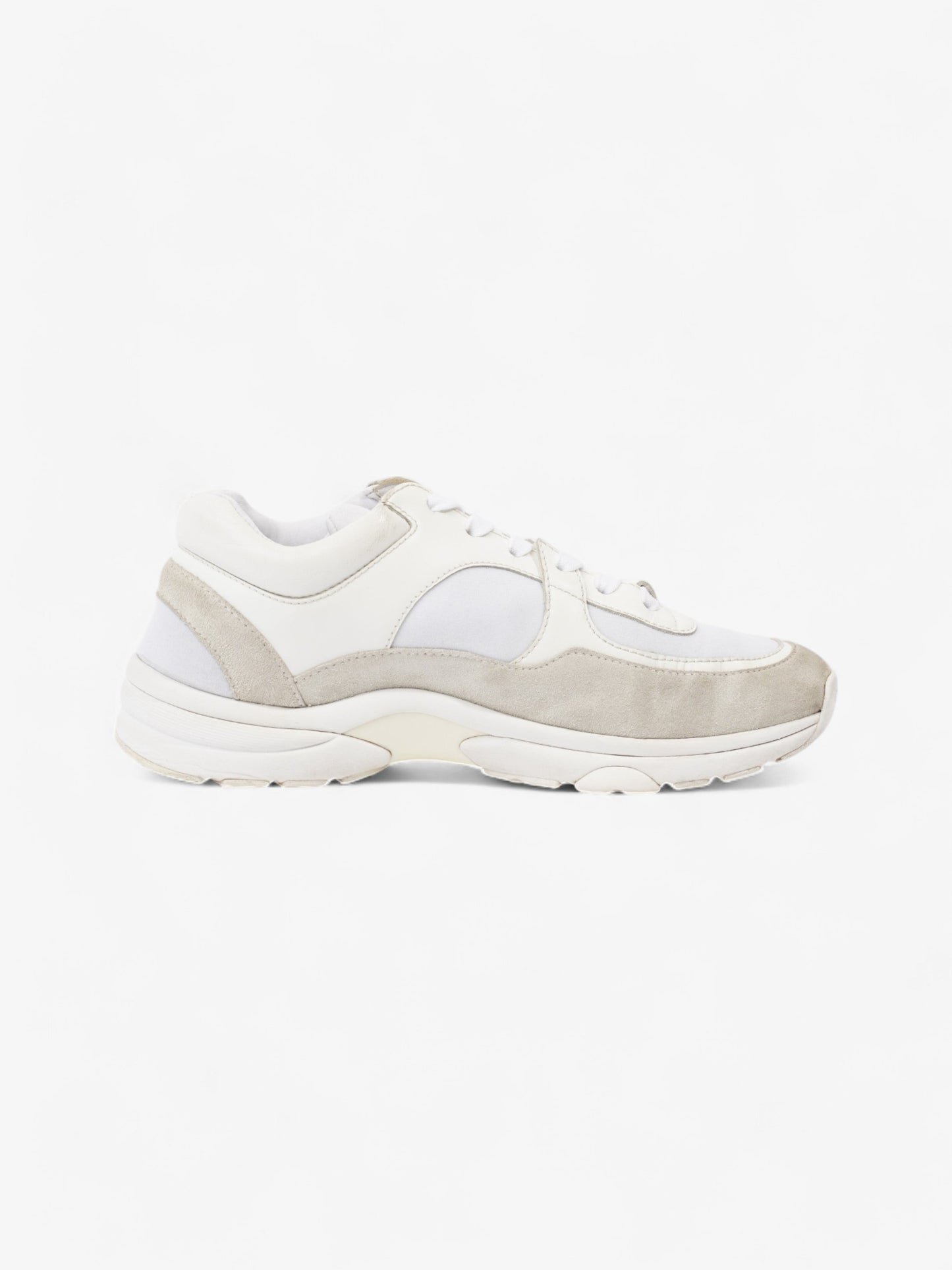 Chanel CC Logo Sneakers White  Suede EU 39 UK 6