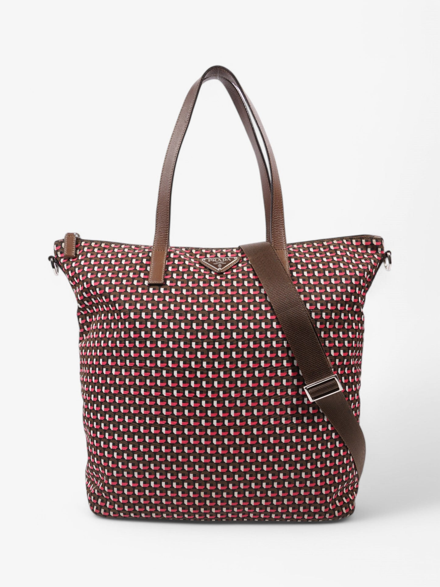 Prada Tote Brown / Pink Re Nylon