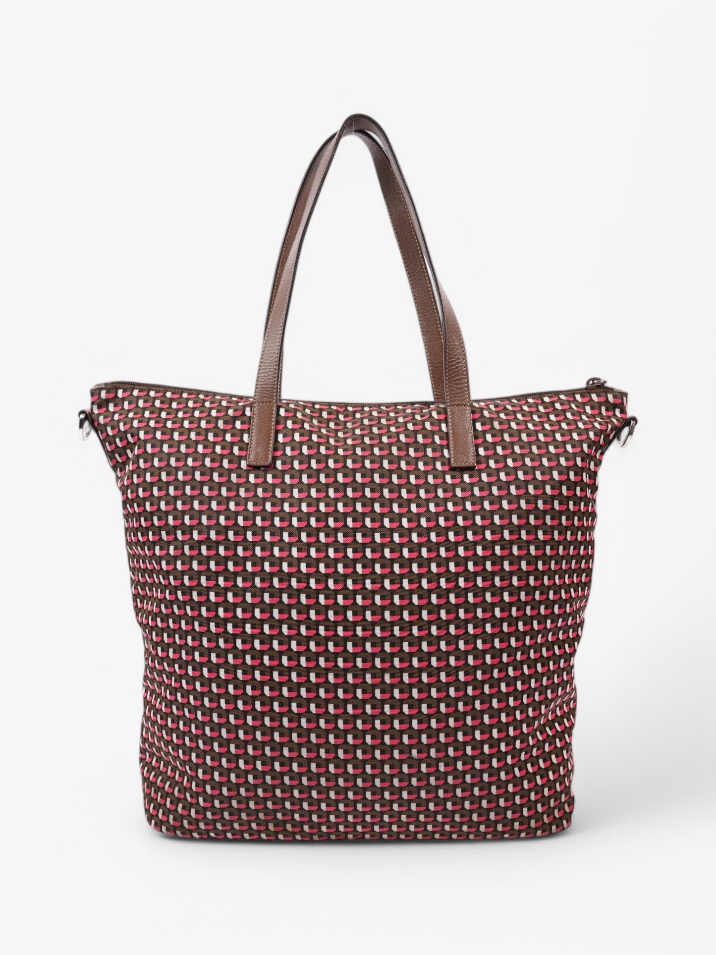 Prada Tote Brown / Pink Re Nylon